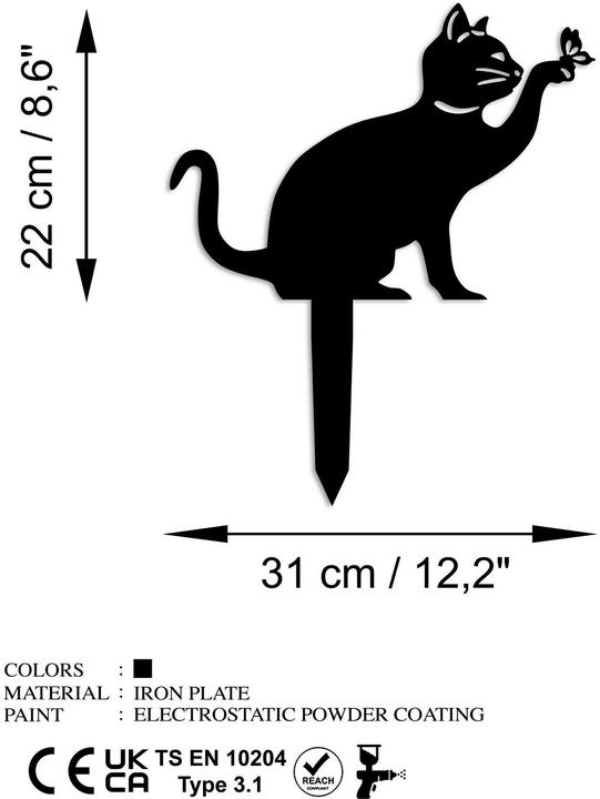 Actual product image Wallxpert Garden plug cat with jewellery