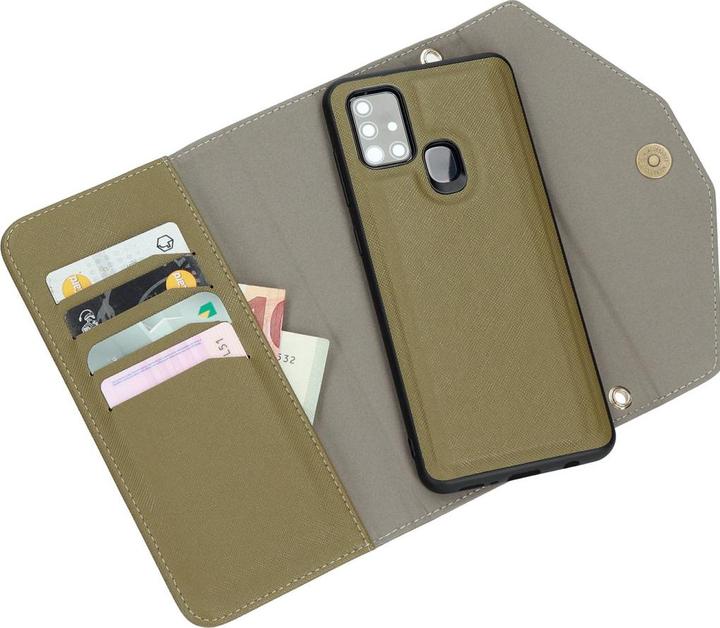 Actual product image Casetastic Clutch Samsung Galaxy A21s (2020) Gold/Green (Samsung Galaxy A21s)