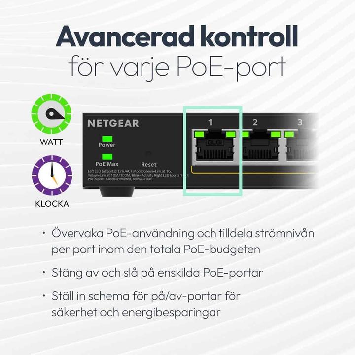 Productafbeelding Netgear 8-PORT 1G POE+ SMART SWITCH (8 ports)