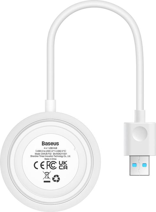 Actual product image Baseus Hub 4in1 USB to 3.0+ 3x 2.0 15cm white (USB-A, 4 ports)