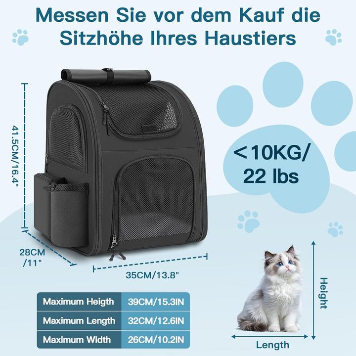 Produktbild Markenlos Hunderucksack (Hund, Katze, Kleintier, Atmungsaktiv, Faltbar)