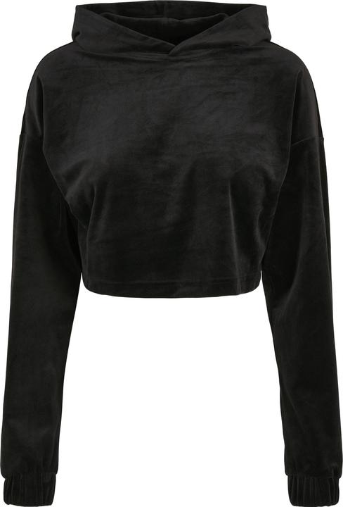 Actual product image Urban Classics Ladies Cropped Velvet Oversized Hoody (M)