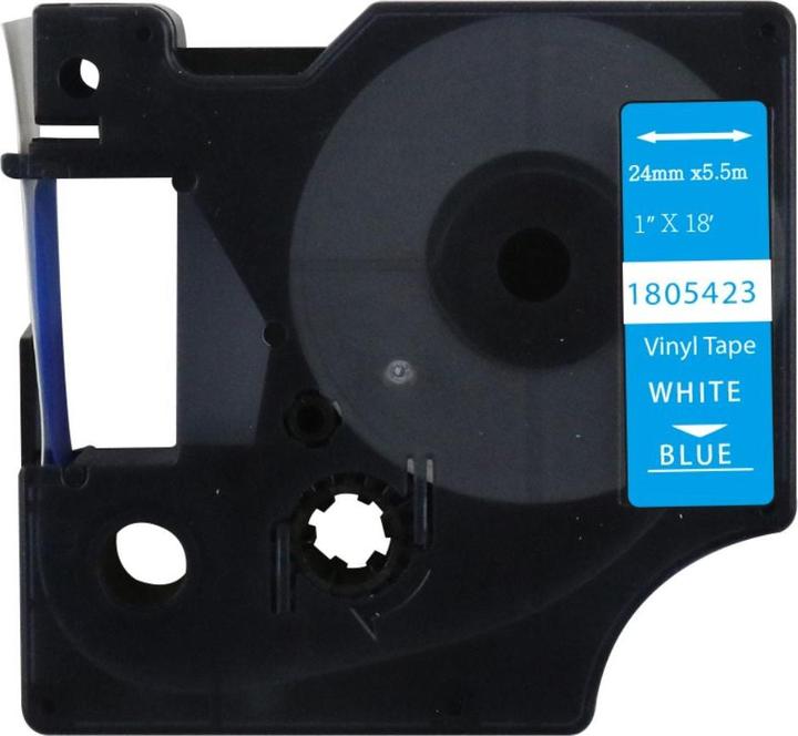 Immagine prodotto Hermex Alternatives Etikettenband zu Dymo 1805423 Vinyletiketten (2.40 cm, Bianco, Blu)