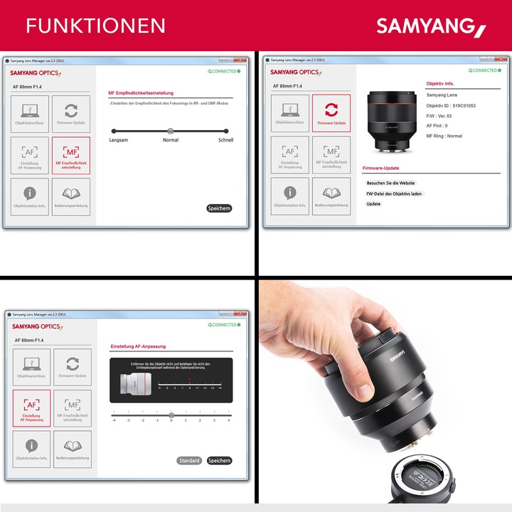 Actual product image Samyang Lens Station