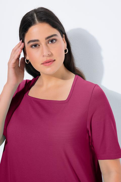 Actual product image Ulla Popken Essential Square Neck Stretch Tee (54)