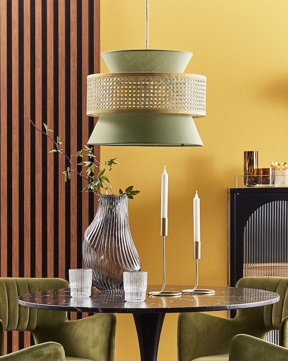 Productafbeelding Beliani Hanglamp groen / naturel LUYANO (E27)