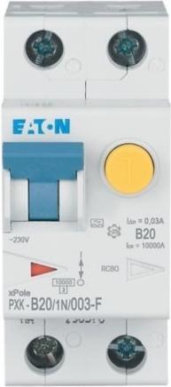Produktbild Eaton PXK-B20/1N/003-F Fi/LS193529Kombischalter B 20A 1+N 30mA 193529