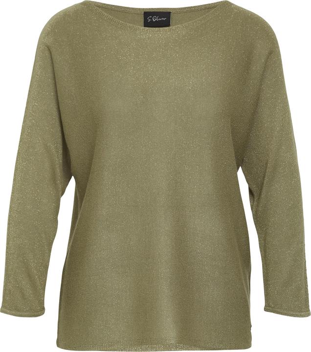 Produktbild s.Oliver Strickpullover Feinstrickpullover mit Glitzergarn und Fledermausärmeln (48)