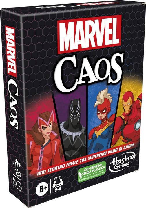 Actual product image Hasbro Gaming Marvel Mayhem card game with Marvel superheroes, family game from 8 years, quick and easy er (Italian)
