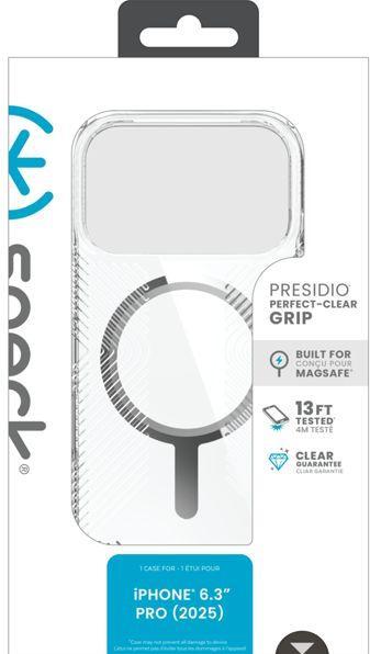 Actual product image speck Presidio Perfect Clear Grip Case MagSafe iP 17 Pro (Apple iPhone 17 Pro)