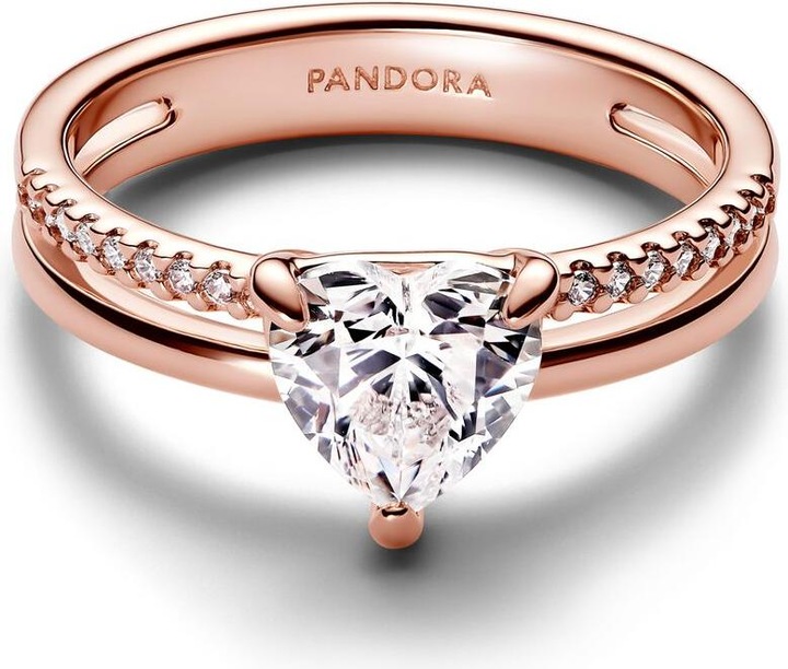 Actual product image Pandora Doppelband Herz Ring (58)