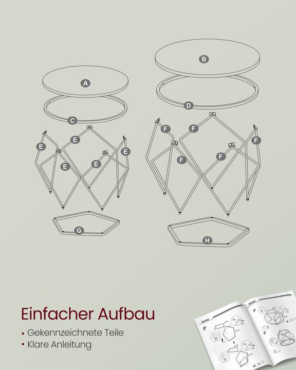 Actual product image Vasagle Cluster (48.5 x 48.5 x 39.5 cm)