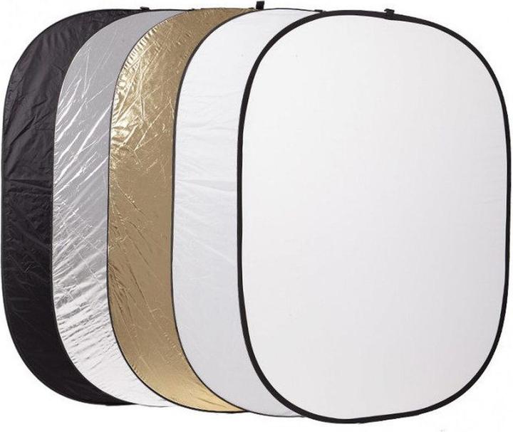 Caruba 5 in 1 Gold, Silber, Schwarz, WeiÃ, Durchsichtig 100 x 150cm (Faltreflektor)
