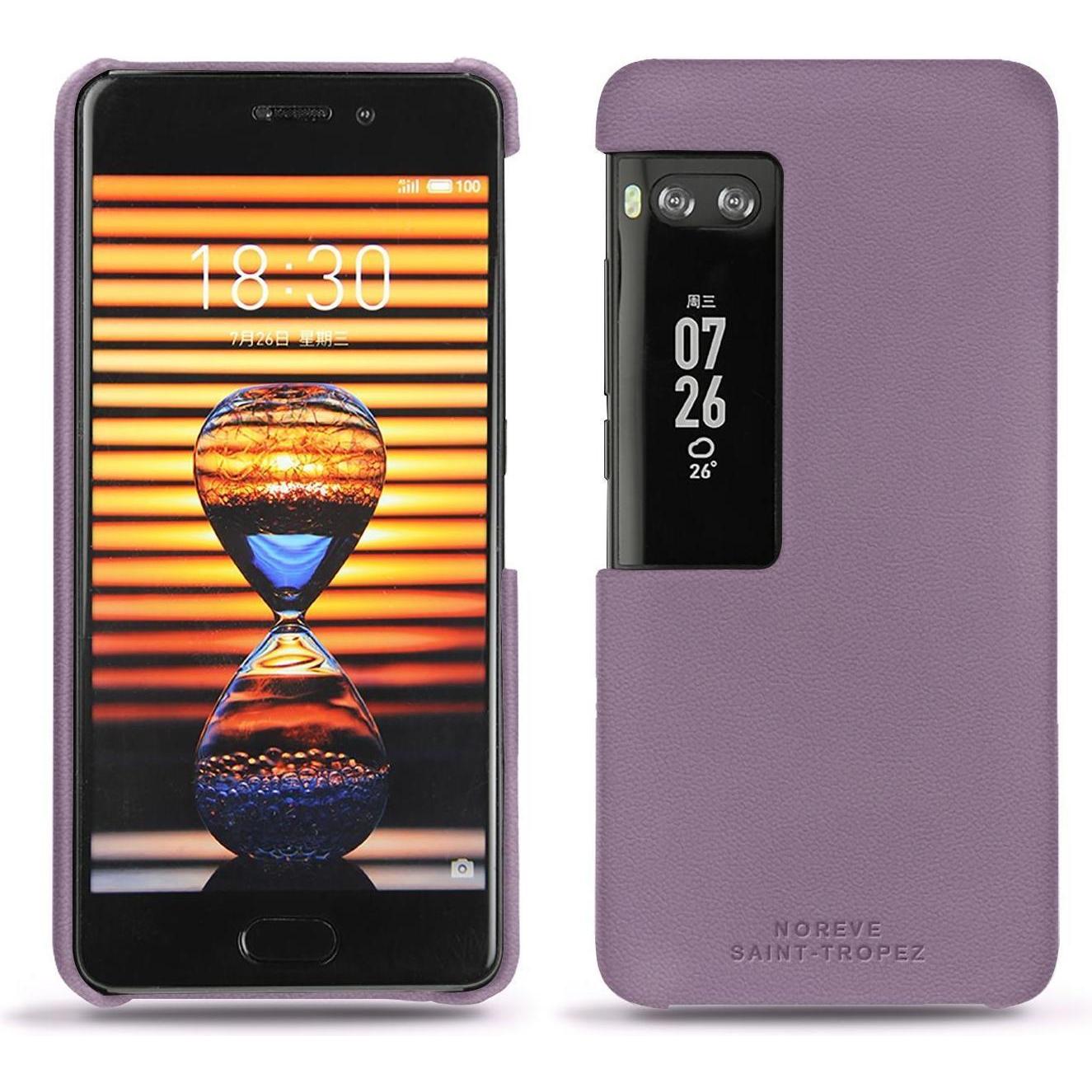 Noreve Lederschutzhülle (Meizu Pro 7), Smartphone Hülle, Violett