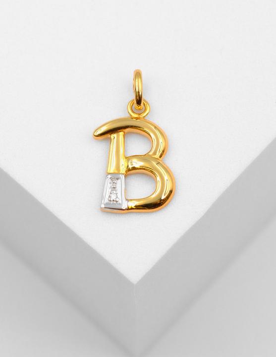 Image du produit Muau Lettre (750, Or blanc, Or jaune 18 carats)
