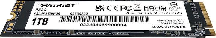 Produktbild Patriot SSD Viper P320 M.2 PCI-Ex4 NVMe 1TB 3GB/s (1000 GB, M.2 2280)