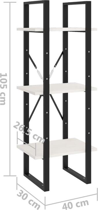 Actual product image vidaXL Bücherregal (40 x 30 x 105 cm)