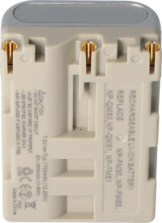 Actual product image AccuCell Akku Sony NP-QM50, Sony NP-QM51 (Camera battery)