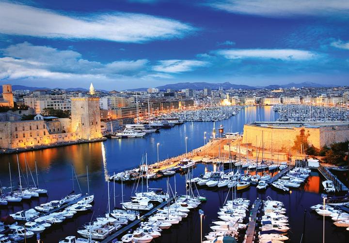 Actual product image D-Toys Jigsaw Puzzle 1000 France, Marseille harbour (1000 pieces)