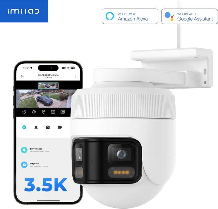 Actual product image imilab Xiaomi EC6 Panorama Security Camera 3K White EU CMSXJ115A