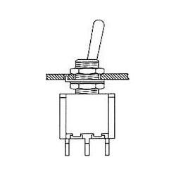 Thumbnail - Velleman Vertical Toggle Switch Spdt On-Off-(On) Pcb Type, Taster + Schalter