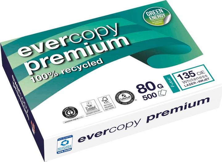 Immagine prodotto Clairefontaine Carta universale Evercopy Premium riciclata, bianca (90 g/m², 500 x, A4)