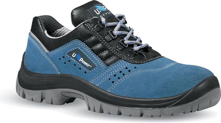 Produktbild U-Power Sicherheitsschuh Boss Grösse 43 blau/schwarz S1P SRC EN ISO 20345 Veloursleder (S1P, 43)