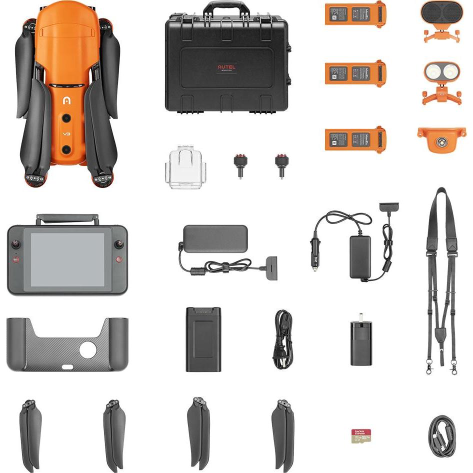 Autel Drone EVO II Pro Enterprise Rugged Bundle V3 Arancione (1110 g, 19.96 Mpx), Drone RC, Arancia