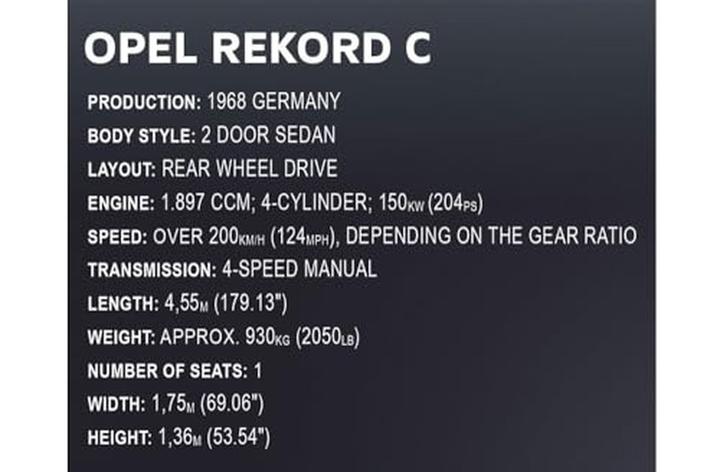 Produktbild Cobi Opel Rekord C-Schwarze Witwe