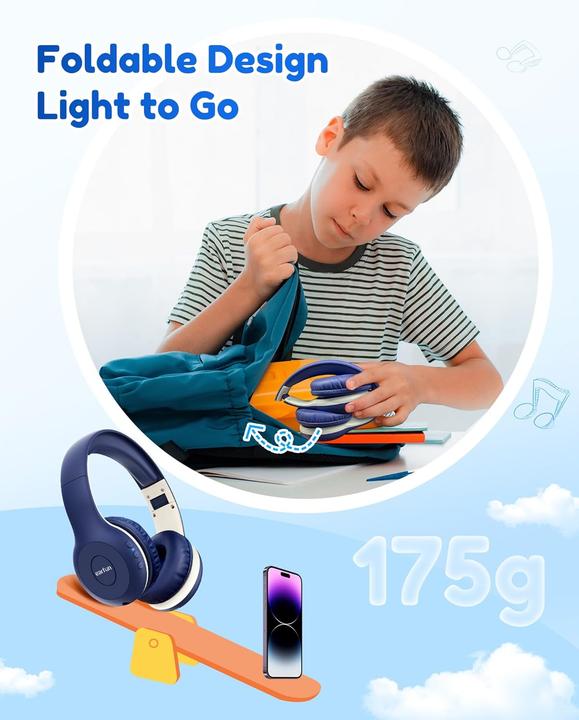 Actual product image EarFun Bluetooth headphones for children, foldable