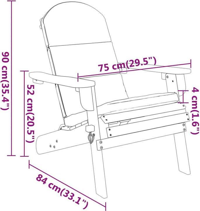 Produktbild vidaXL Gartenstuhl