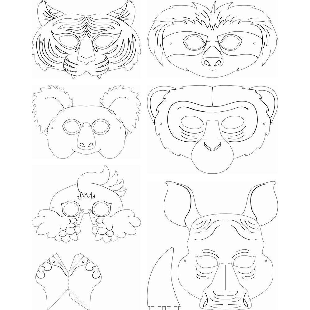 Thumbnail - Folia Kindermasken Tiere exotisch