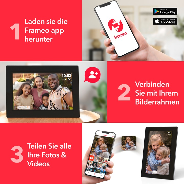 Productafbeelding Denver Frameo PFF-1037 25,4cm 16GB (10.10", 1280 x 800 pixels)