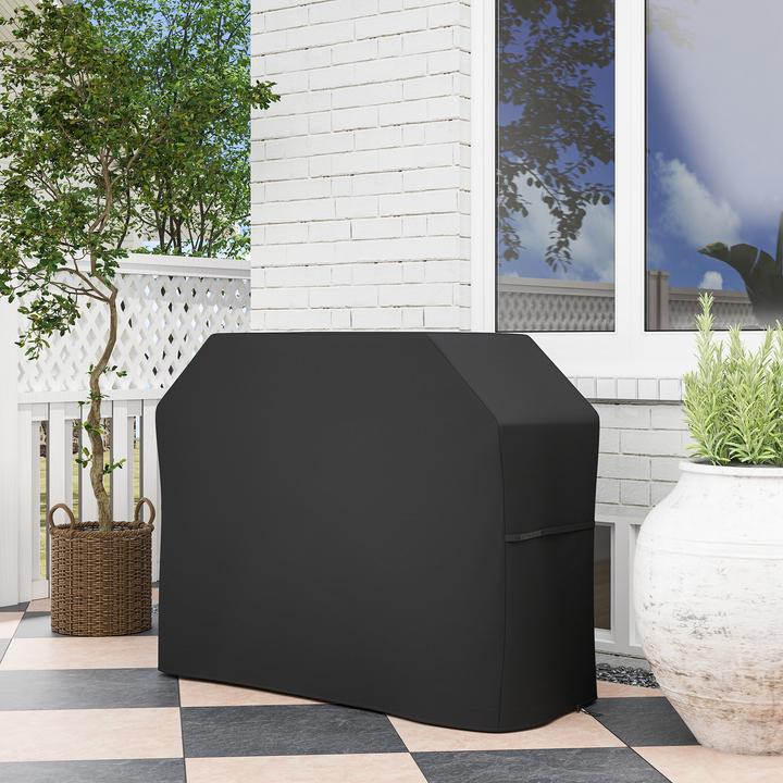 Produktbild Outsunny Grillabdeckung Polyester Schwarz