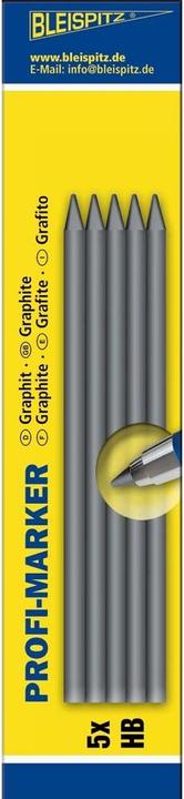 Actual product image Bleispitz Replacement refill for professional marker (5 Piece, Graphite, 5.60 mm)