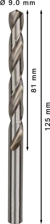 Actual product image Bosch Professional Zubehör PRO Metal HSS-G twist drill, 9 x 81 x 125 mm (9 mm)