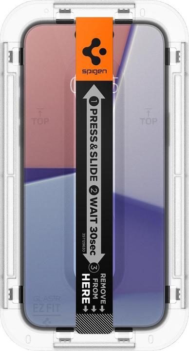 Actual product image Spigen Glas.TR EZ Fit (2 Piece, Apple iPhone 15)