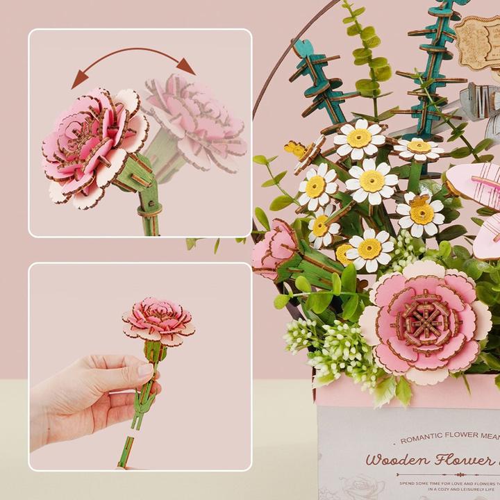 Produktbild Robotime Bausatz Blumenkiste mit Griff, Modell Art: Dekoration