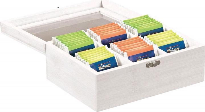 Productafbeelding Kesper Theedoos 6 vakken 21,7x16 wit