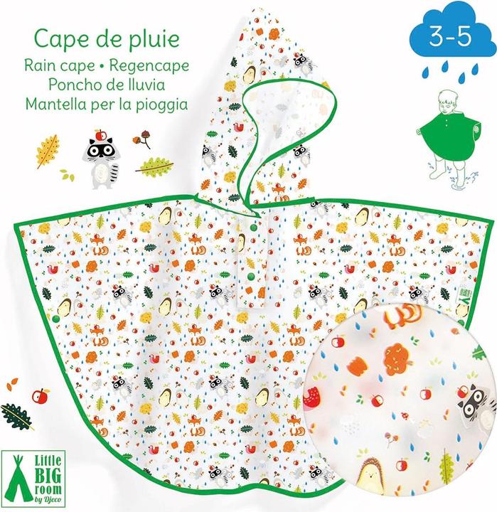 Produktbild Djeco Regenponcho Waldtiere (80x46cm)