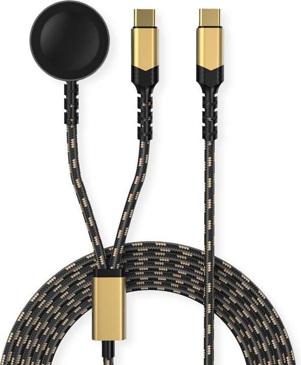Image du produit Roline Kabel mit USB-C + AppleWatch 1.2m (1.20 m, USB 2.0, 60 W)