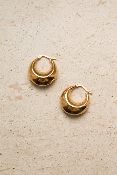 Produktbild Tara Style Bottega Hoop - Creolen (waterproof) (18k Edelstahl vergoldet, 100% wasserfest)