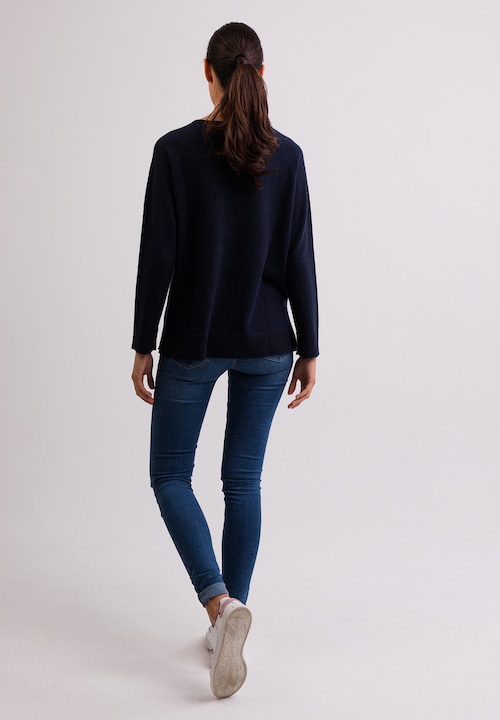 Immagine prodotto Cash-Mere Kaschmir V-Ausschnitt Pullover mit Seitenschlitzen (XS, XXL)