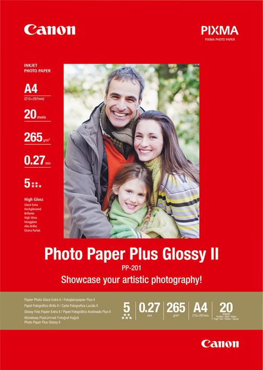 Actual product image Canon PP-201 Plus Glossy II (260 g/m², A4, 20 x)