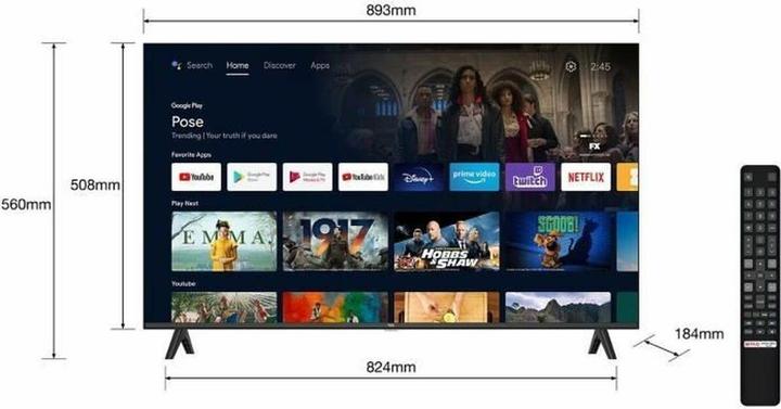 Produktbild TCL 40FHD7900 (40", LED, Full HD)