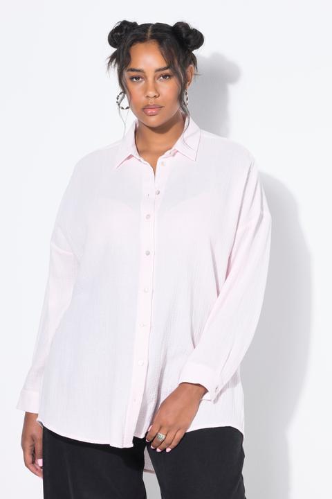 Immagine prodotto Studio Untold Blusa di mussola dal taglio oversize con collo da camicia e maniche lunghe (58)