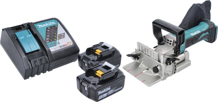 Immagine prodotto Makita DPJ 180 RT Fresa per scanalature a batteria 18 V 100 mm + 2x batteria 5,0 Ah + caricabatterie