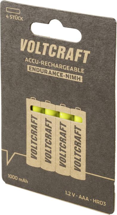 Produktbild Voltcraft Endurance (4 Stk., AAA, 1000 mAh)
