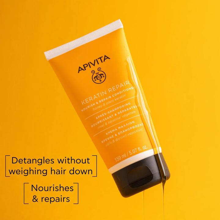 Actual product image Apivita Keratin Nourish & Repair Conditioner for Dry & Damaged Hair 5.07 Fl Oz (150 ml)