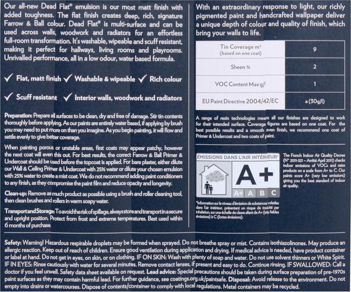 Immagine prodotto Farrow & Ball Dead Flat Deep Base 750ml (750 ml)